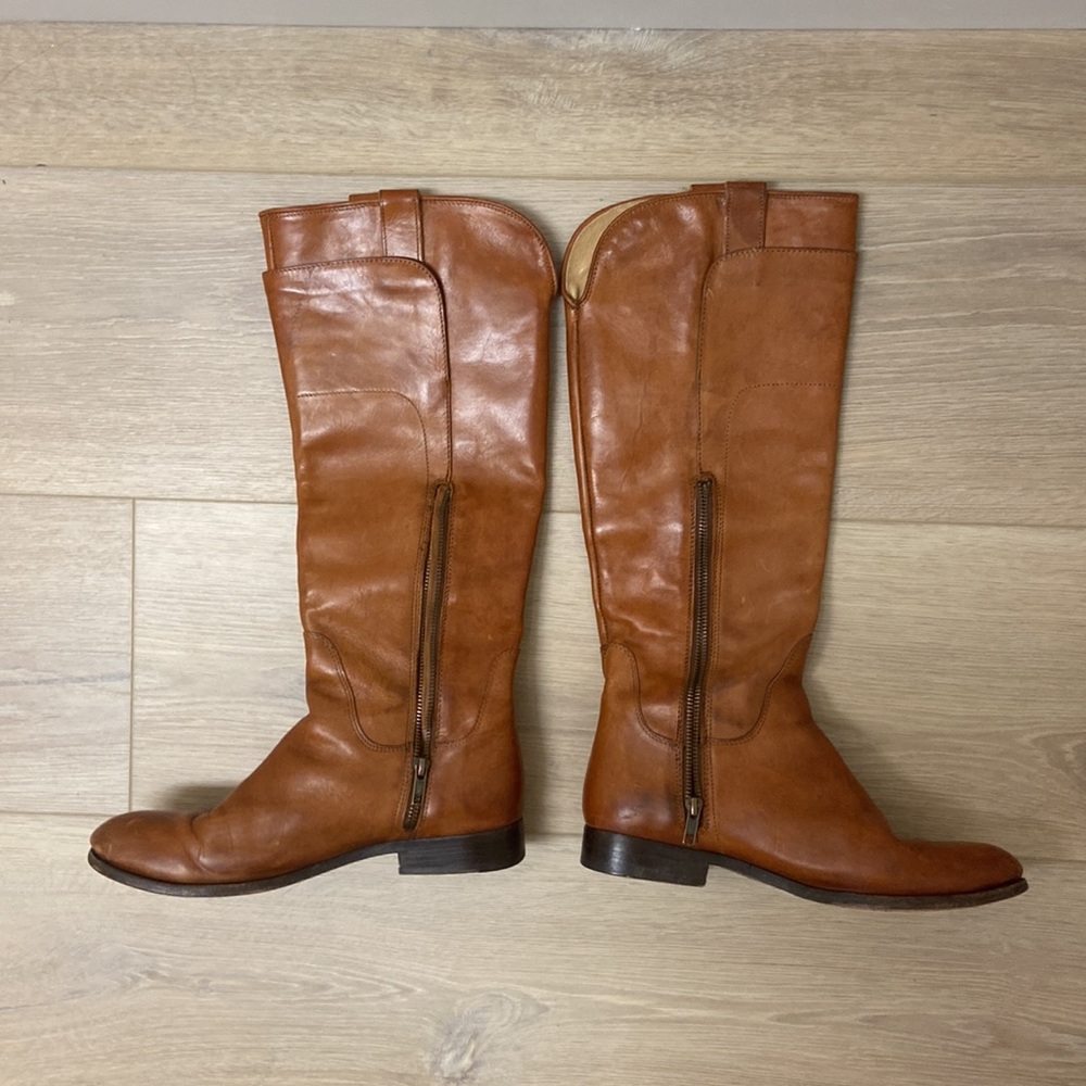 cognac riding boots